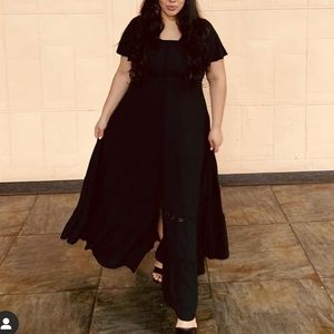 Black button down torrid maxi dress